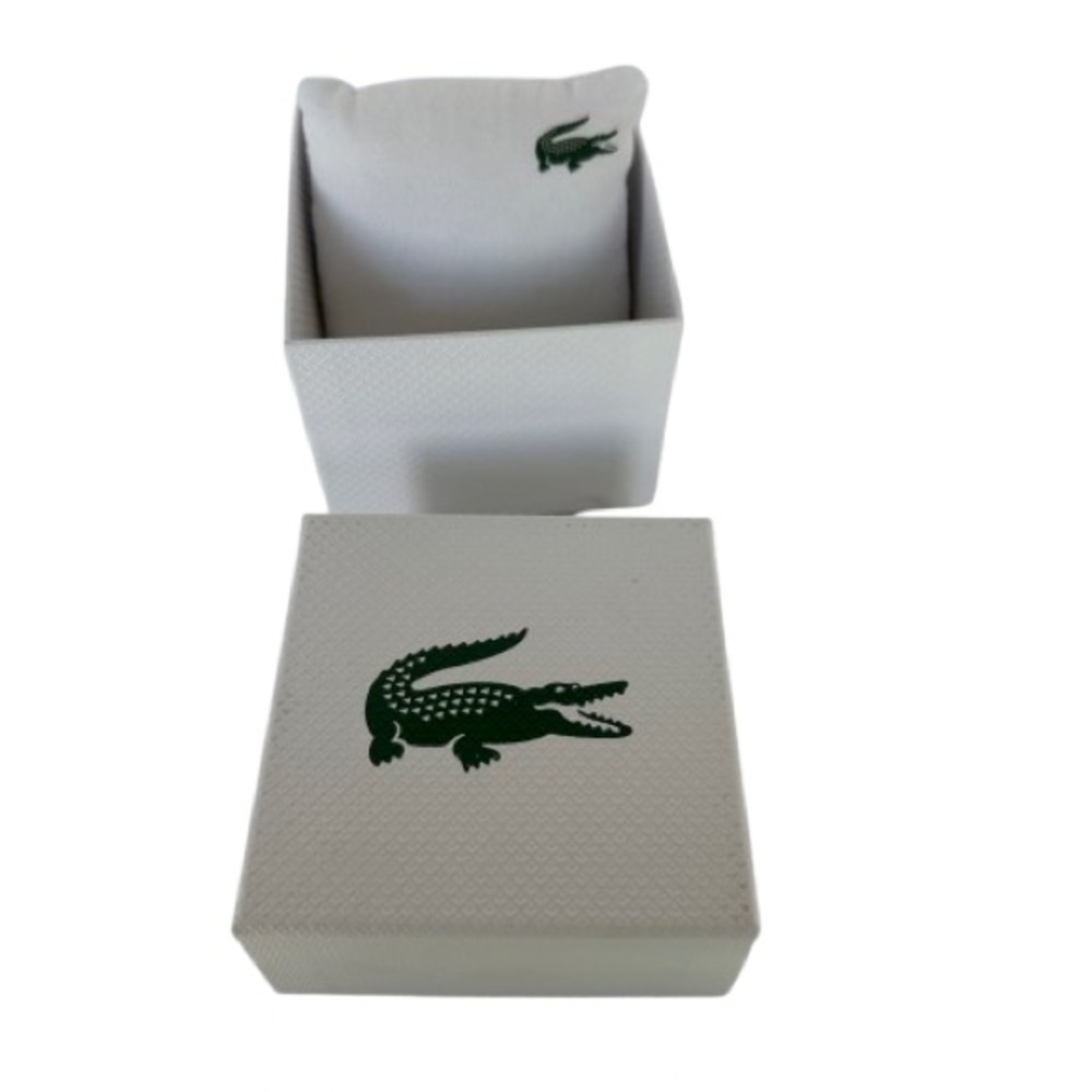 Lacoste Authentic Watch Presentation Gift Box Padded Pillow Manual White Green